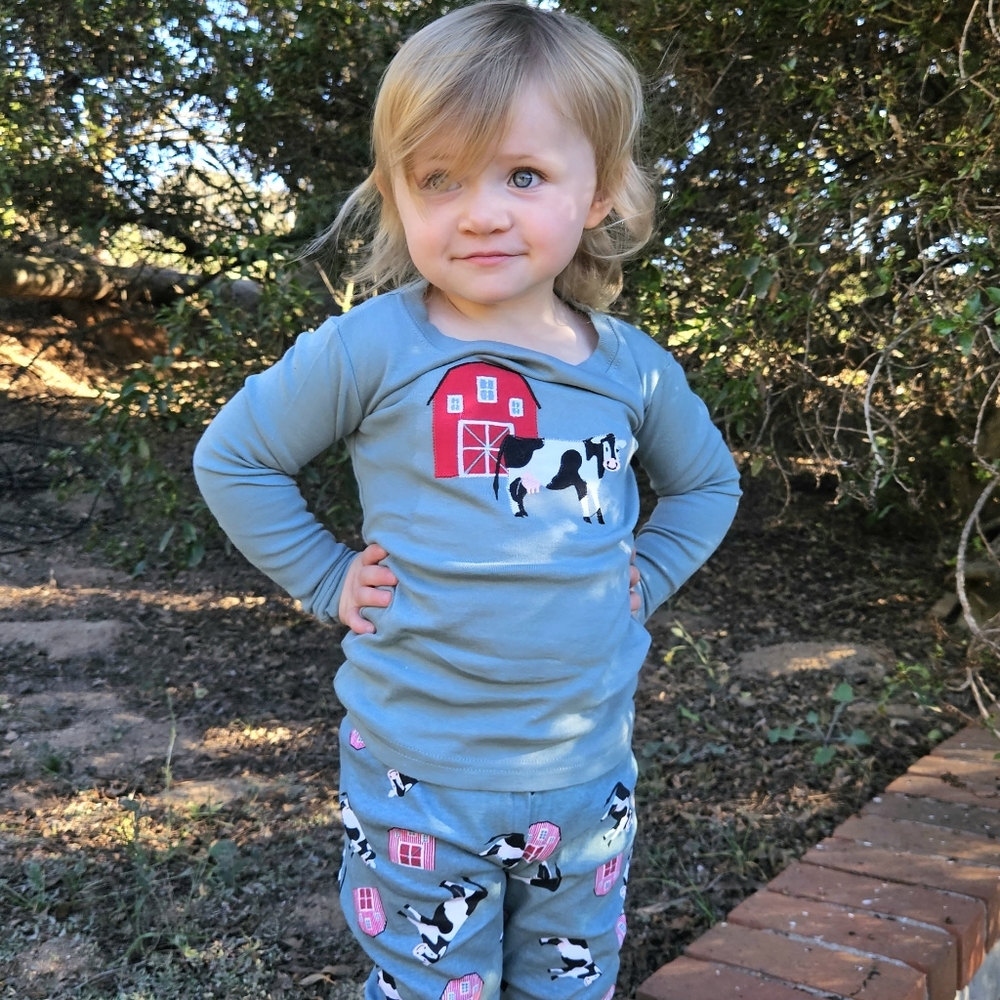 Farm Cow Kid's Pajama Set